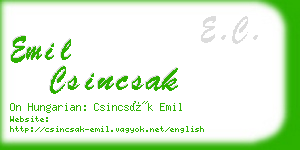 emil csincsak business card